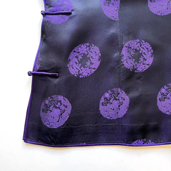 Shanghai Tang Imperial Tailors Silk Satin Jacquard Pant Suit 2 Piece Set - Picture 4 of 8